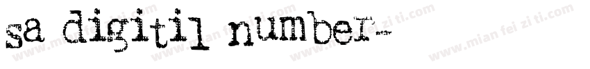 sa digitil number字体转换